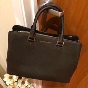 Savannah Large Saffiano Leather Satchel